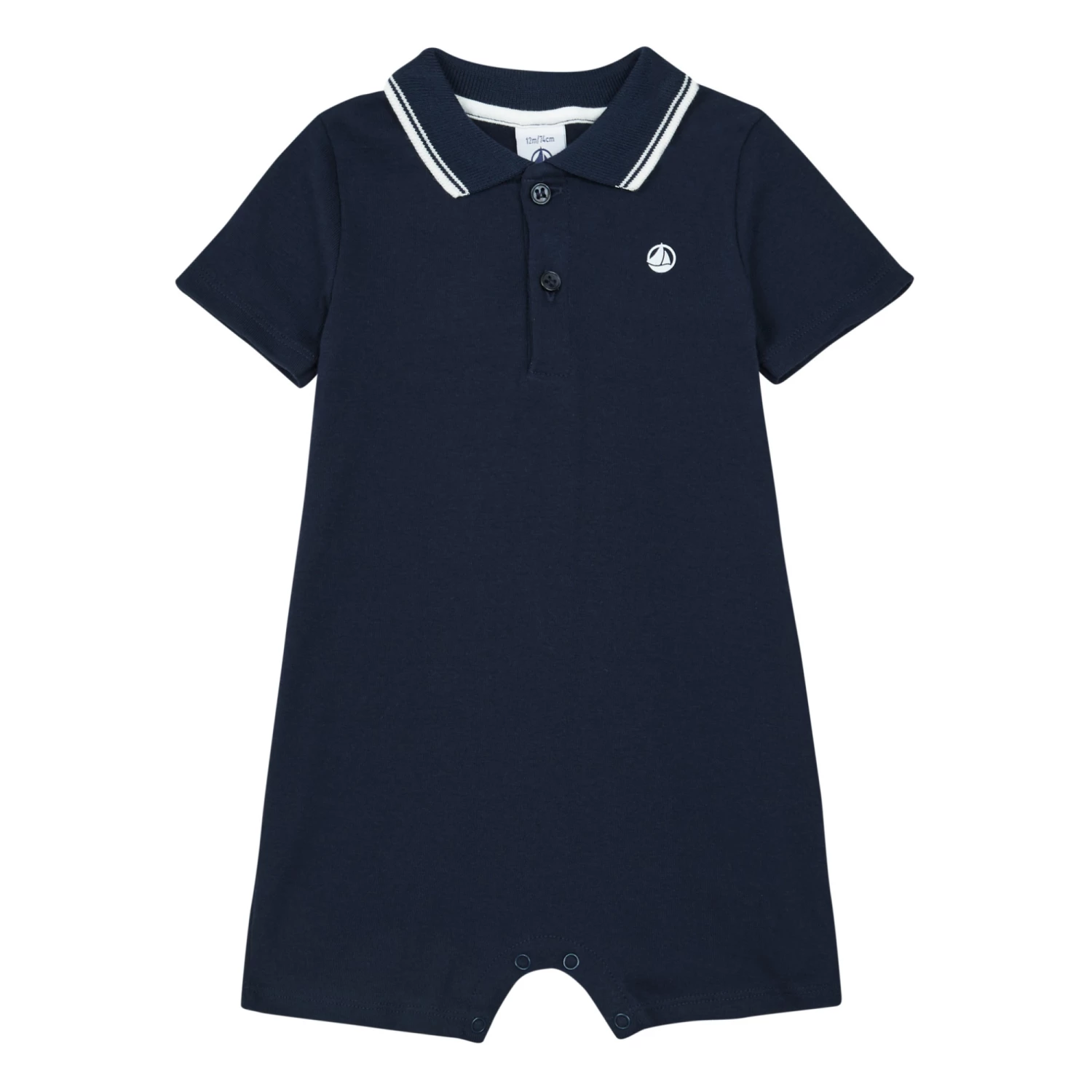 Barreau Playsuit Navy blue Petit Bateau Fashion Baby 1 Barreau Playsuit Navy blue Petit Bateau Fashion Baby