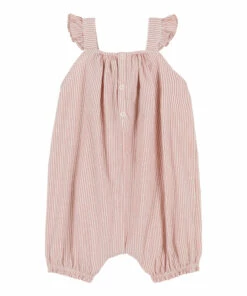 Bascule Organic Cotton Overalls Powder pink Petit Bateau Fashion Baby -Baby Tops Elegant Store bascule organic cotton overalls powder pink petit bateau fashion baby 2