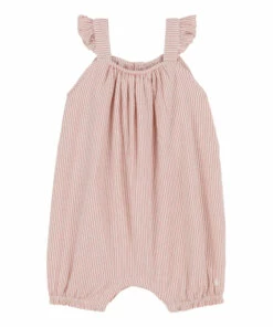 Bascule Organic Cotton Overalls Powder pink Petit Bateau Fashion Baby