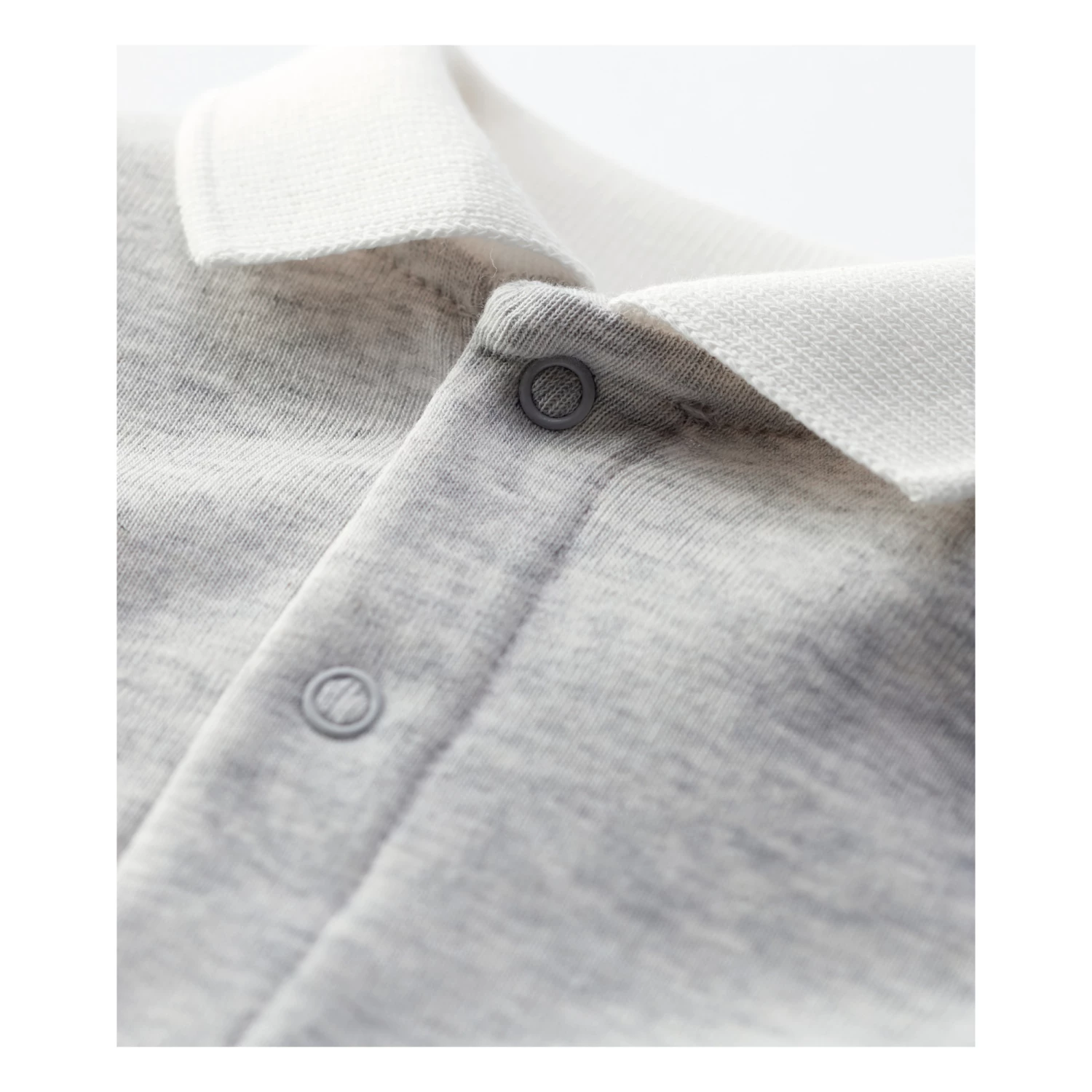 Baseball Organic Cotton Baby Bodysuit Grey Petit Bateau Fashion Baby 2 Baseball Organic Cotton Baby Bodysuit Grey Petit Bateau Fashion Baby - Image 2