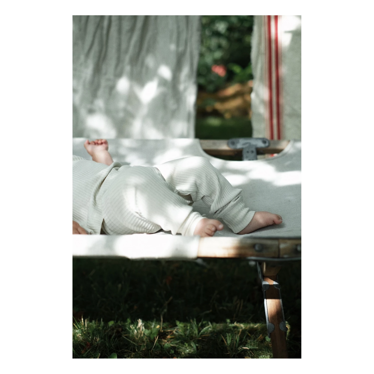 Basil Organic Cotton Ribbed Leggings Off white Poudre Organic Fashion Baby, Children 3 Basil Organic Cotton Ribbed Leggings Off white Poudre Organic Fashion Baby, Children - Image 3