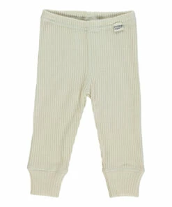 Basil Organic Cotton Ribbed Leggings Off white Poudre Organic Fashion Baby, Children