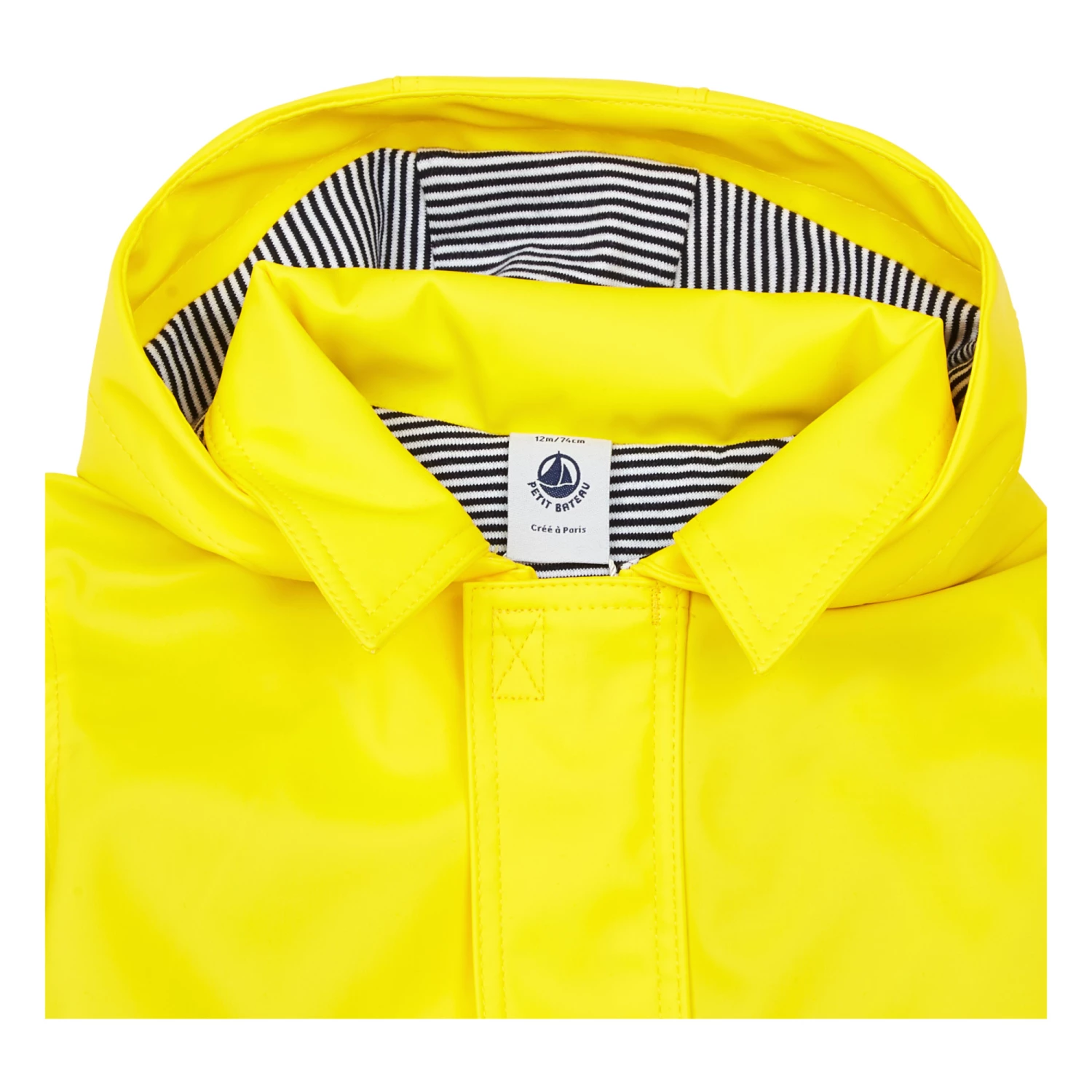 Basil Recycled Fibre Raincoat Yellow Petit Bateau Fashion Baby 2 Basil Recycled Fibre Raincoat Yellow Petit Bateau Fashion Baby - Image 2