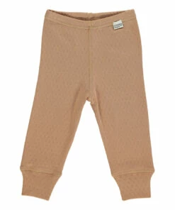 Basilic Openwork Leggings Camel Poudre Organic Fashion Baby