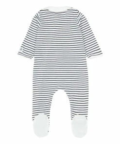 Bataby Organic Cotton Pyjamas White Petit Bateau Fashion Baby -Baby Tops Elegant Store bataby organic cotton pyjamas white petit bateau fashion baby 2
