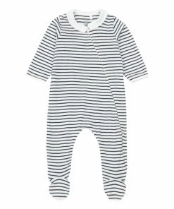 Bataby Organic Cotton Pyjamas White Petit Bateau Fashion Baby