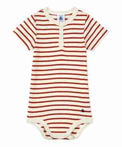 Batox Organic Cotton Baby Bodysuit Beige Petit Bateau Fashion Baby