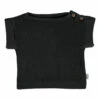 Bay Leaf Organic Cotton Terry Cloth T-shirt Black Poudre Organic Fashion Baby