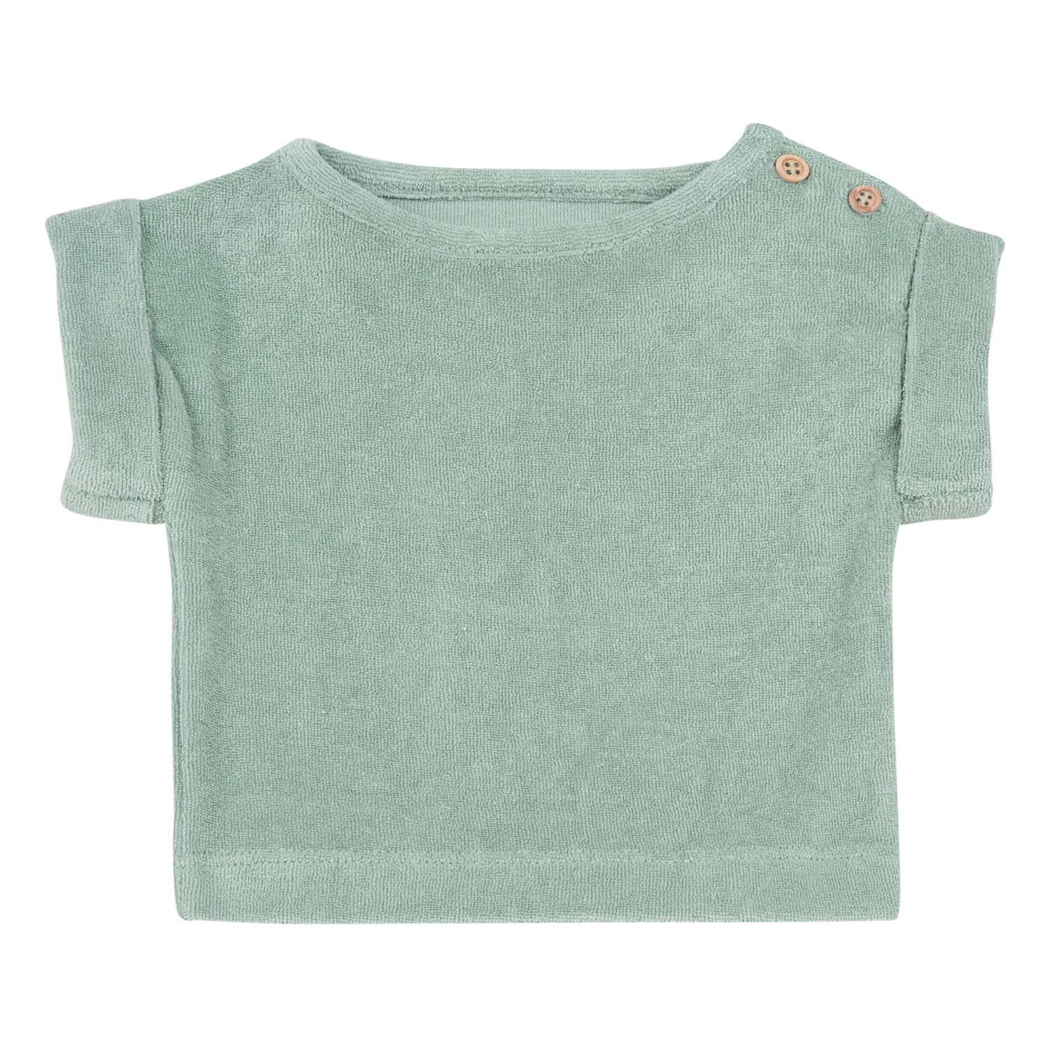 Bay Leaf Organic Cotton Terry Cloth T-shirt Blue Poudre Organic Fashion Baby 1 Bay Leaf Organic Cotton Terry Cloth T-shirt Blue Poudre Organic Fashion Baby