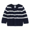 Baza Knitted Cardigan Navy blue Petit Bateau Fashion Baby