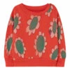 Bear Floral Sweatshirt Red The Animals Observatory Fashion Teen, Baby, Children