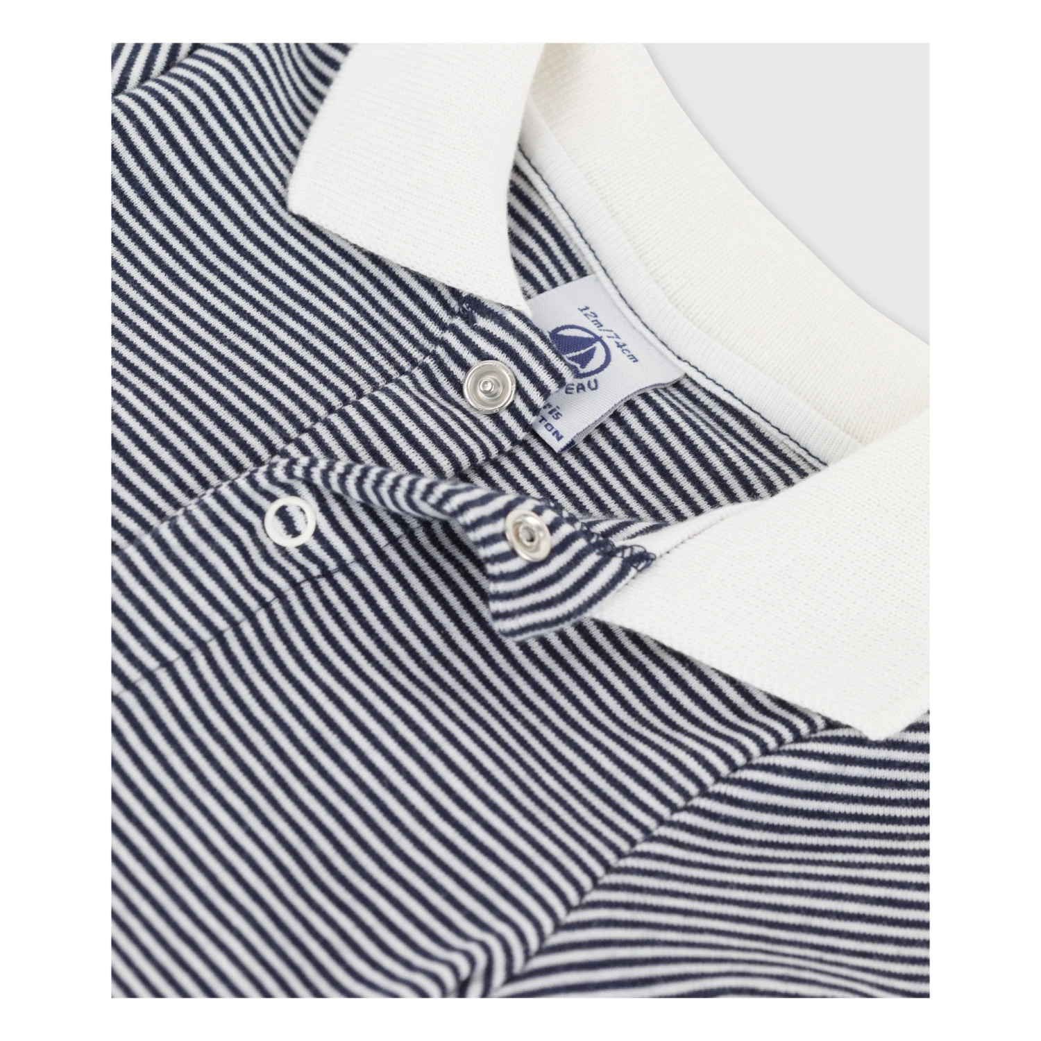 Bec Organic Cotton Baby Bodysuit White Petit Bateau Fashion Baby 2 Bec Organic Cotton Baby Bodysuit White Petit Bateau Fashion Baby - Image 2