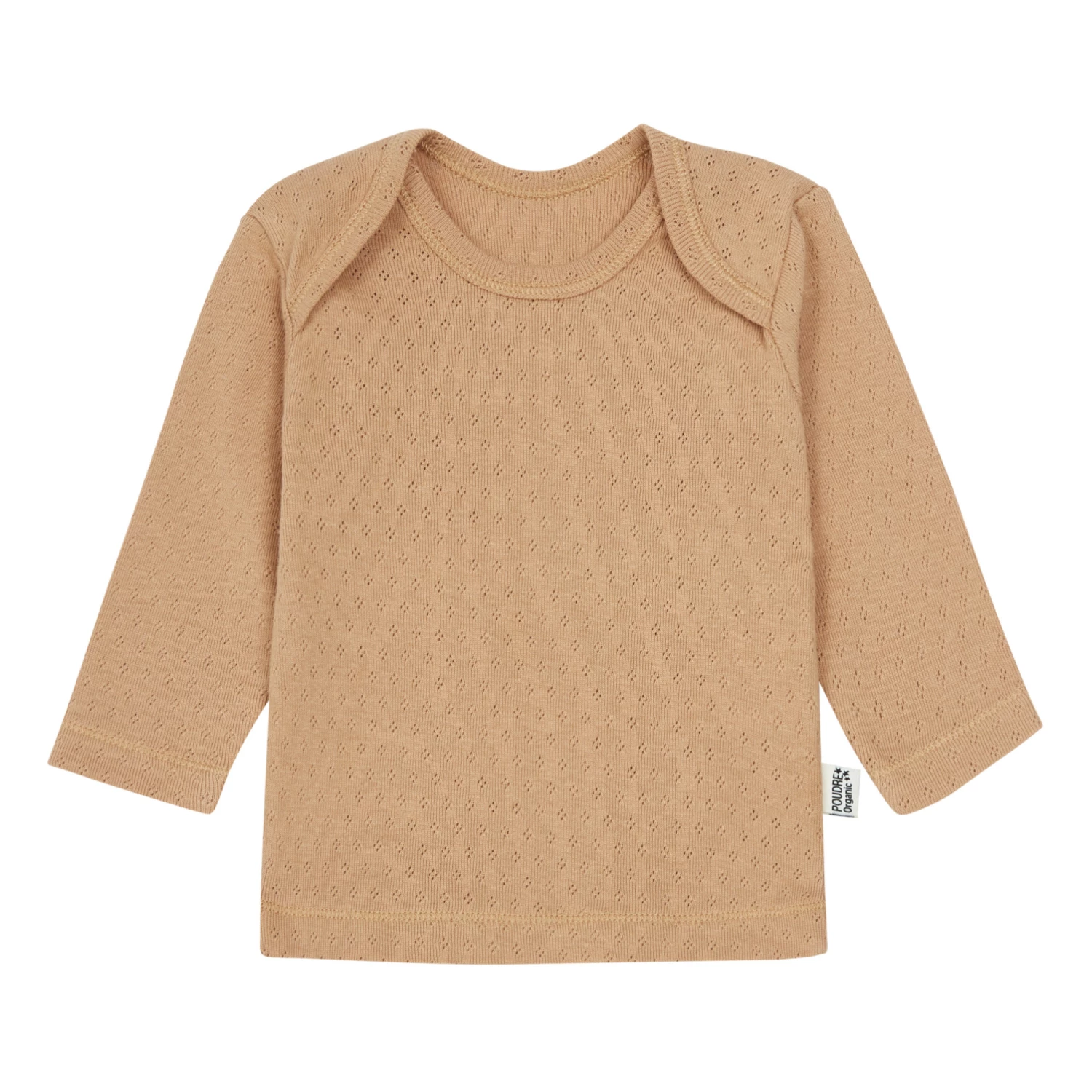 Begonia Openwork T-Shirt Camel Poudre Organic Fashion Baby 1 Begonia Openwork T-Shirt Camel Poudre Organic Fashion Baby