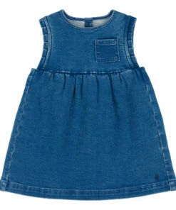 Belamy Organic Cotton Dress Navy blue Petit Bateau Fashion Baby