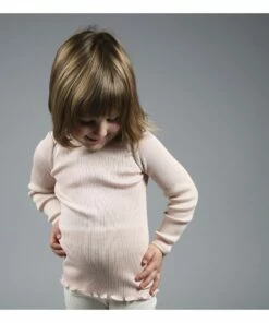 Belfast Silk Cotton T-shirt Pale pink Minimalisma Fashion Baby -Baby Tops Elegant Store belfast silk cotton t shirtbelfast silk cotton t shirt pale pink minimalisma fashion baby 2