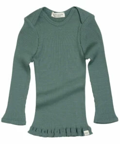 Belfast Silk T-shirt Chrome green Minimalisma Fashion Baby
