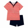 Belfort Top & Bottom Set Red Petit Bateau Fashion Baby