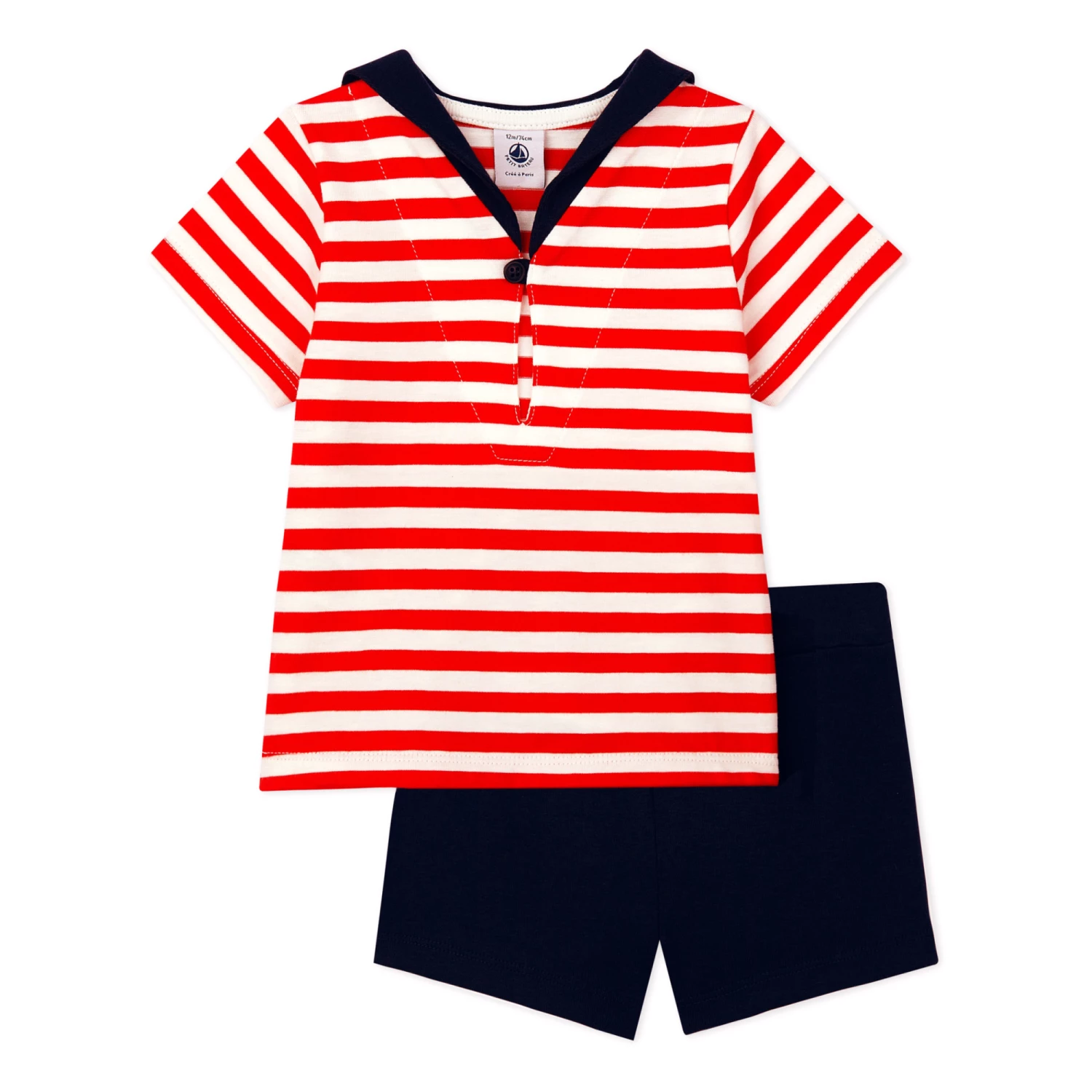 Belfort Top & Bottom Set Red Petit Bateau Fashion Baby 1 Belfort Top & Bottom Set Red Petit Bateau Fashion Baby
