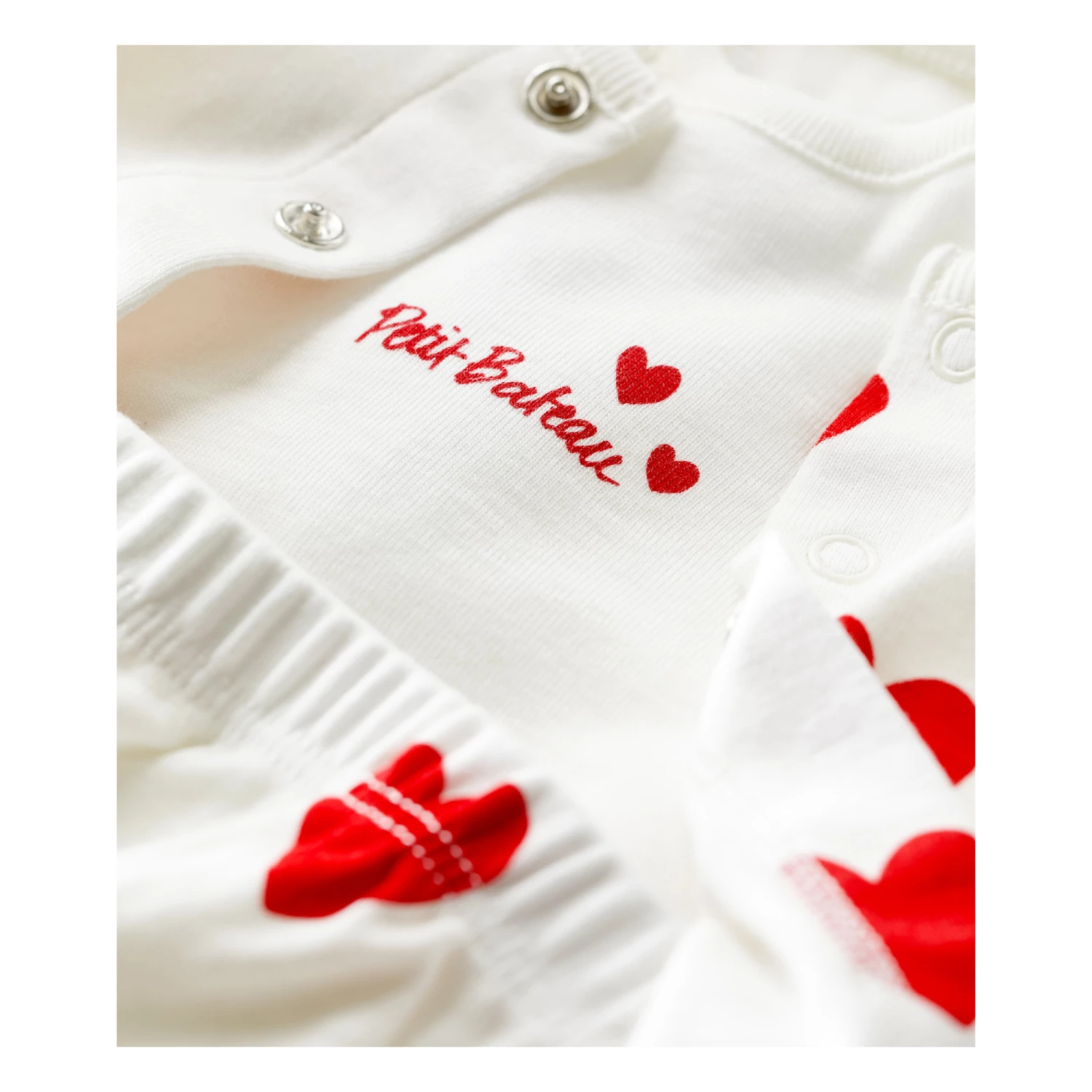 Believe Organic Cotton Set White Petit Bateau Fashion Baby 2 Believe Organic Cotton Set White Petit Bateau Fashion Baby - Image 2