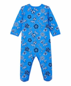 Bent Organic Cotton Pyjamas Blue Petit Bateau Fashion Baby -Baby Tops Elegant Store bent organic cotton pyjamas blue petit bateau fashion baby 2