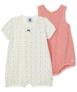Bero Organic Cotton Rompers Pink Petit Bateau Fashion Baby