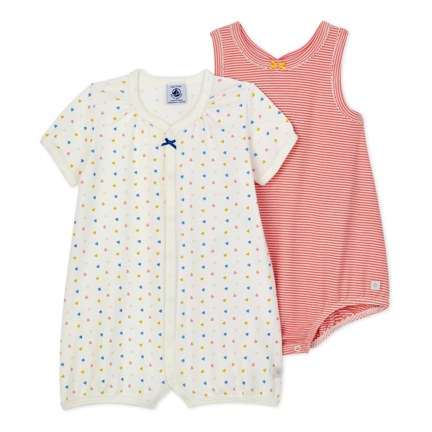 Bero Organic Cotton Rompers Pink Petit Bateau Fashion Baby 1 Bero Organic Cotton Rompers Pink Petit Bateau Fashion Baby