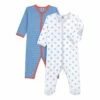 Berthillon Organic Cotton Pyjama Set Blue Petit Bateau Fashion Baby