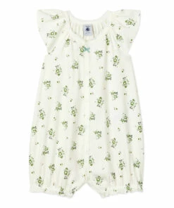 Besa Linen Romper Green Petit Bateau Fashion Baby
