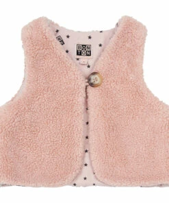 Beti Faux Fur Vest Pink Bonton Fashion Baby