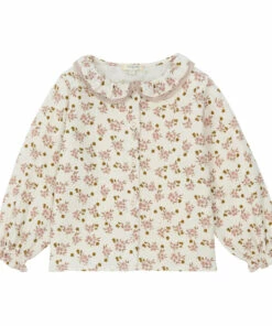 Bianca Cotton Muslin Blouse Ecru Marlot Paris Fashion Baby, Children