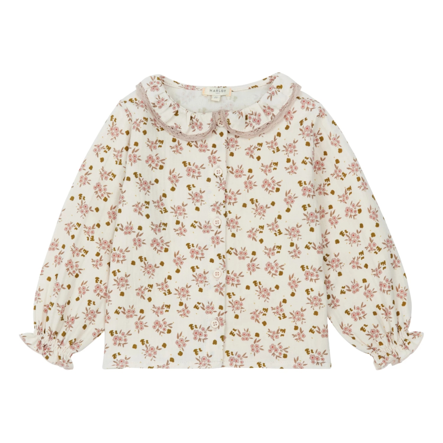 Bianca Cotton Muslin Blouse Ecru Marlot Paris Fashion Baby, Children 1 Bianca Cotton Muslin Blouse Ecru Marlot Paris Fashion Baby, Children