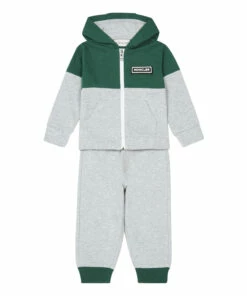 Bicolour Hooded Jacket and Trouser Set Grey Moncler Fashion Baby, Children