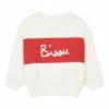 Big Bisou organic cotton sweatshirt White Mathilde Cabanas Fashion Baby, Children