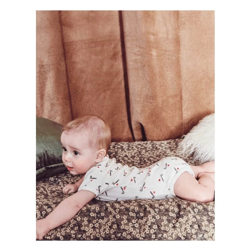 Bisou organic cotton playsuit White Mathilde Cabanas Fashion Baby 2 Bisou organic cotton playsuit White Mathilde Cabanas Fashion Baby - Image 2