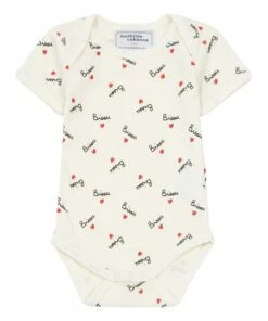 Bisou organic cotton playsuit White Mathilde Cabanas Fashion Baby