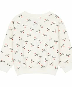 Bisou organic cotton sweatshirt White Mathilde Cabanas Fashion Baby, Children -Baby Tops Elegant Store bisou organic cotton sweatshirtbisou organic cotton sweatshirt white mathilde cabanas fashion baby children 5