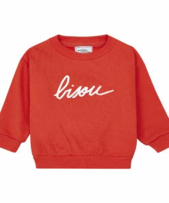 Bisou Sweatshirt Red Mathilde Cabanas Fashion Baby, Children
