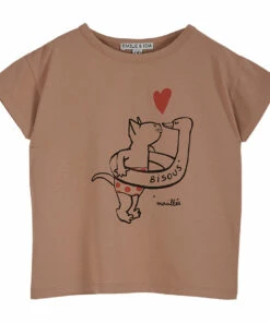 Bisous T-shirt Dusty Pink Emile et Ida Fashion Baby, Children