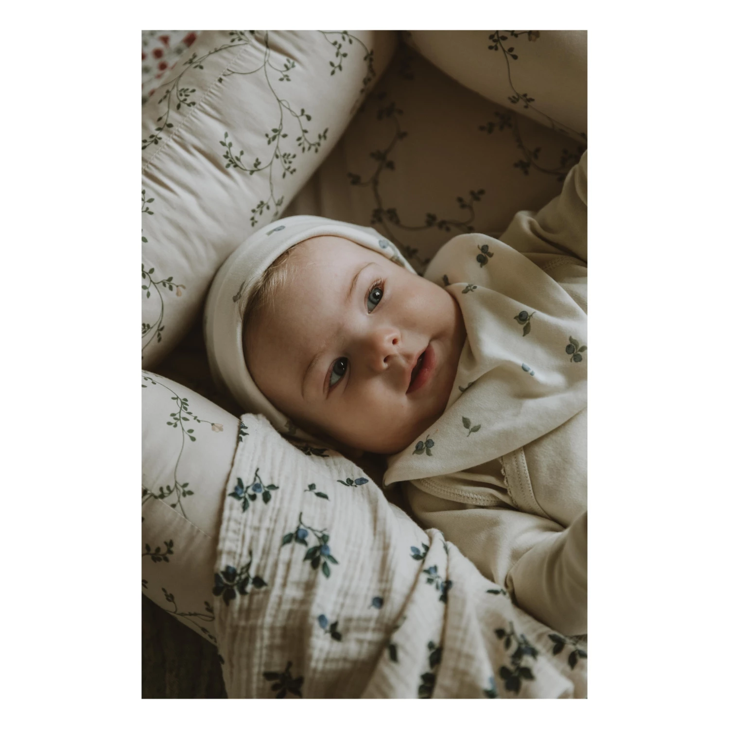 Blueberry Cotton Jersey Beanie Ivory garbo&friends Fashion Baby 4 Blueberry Cotton Jersey Beanie Ivory garbo&friends Fashion Baby - Image 4