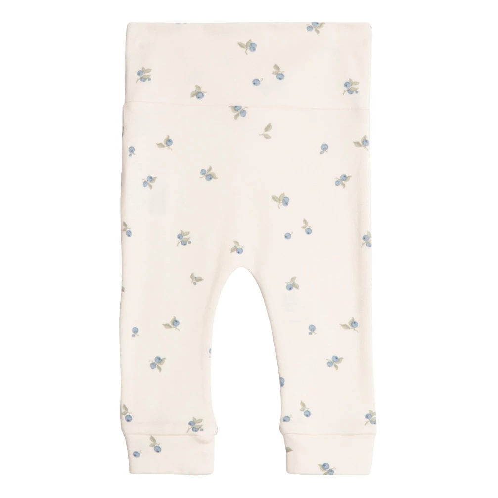 Blueberry Cotton Jersey Leggings Ivory garbo&friends Fashion Baby 1 Blueberry Cotton Jersey Leggings Ivory garbo&friends Fashion Baby
