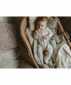 Blueberry Cotton Jersey Pyjamas Ivory garbo&friends Fashion Baby -Baby Tops Elegant Store blueberry cotton jersey pyjamas ivory garbo friends fashion baby 3