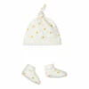Boka Organic Cotton Beanie + Bootie Set Yellow Petit Bateau Fashion Baby