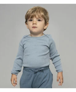 Bono Silk and Cotton Playsuit Blue Minimalisma Fashion Baby, Children -Baby Tops Elegant Store bono silk and cotton playsuitbono silk and cotton playsuit blue minimalisma fashion baby children 2