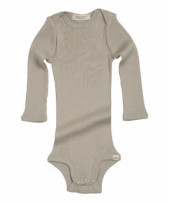 Bono Silk Babygrow Taupe grey Minimalisma Fashion Baby