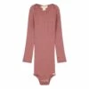 Bono Silk Cotton Bodysuit Dusty Pink Minimalisma Fashion Baby