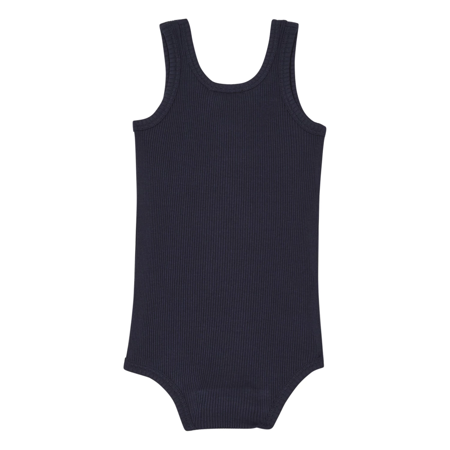 Bornholm Silk and Cotton Playsuit Navy blue Minimalisma Fashion Baby, Children 3 Bornholm Silk and Cotton Playsuit Navy blue Minimalisma Fashion Baby, Children - Image 3