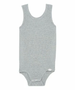 Bornholm Silk Babygrow Grey Minimalisma Fashion Baby