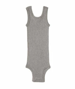 Bornholm Silk Babygrow Grey Minimalisma Fashion Baby -Baby Tops Elegant Store bornholm silk babygrow grey minimalisma fashion baby 3
