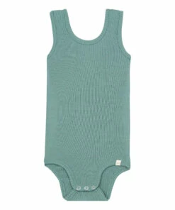 Bornholm Silk Babygrow Peacock blue Minimalisma Fashion Baby