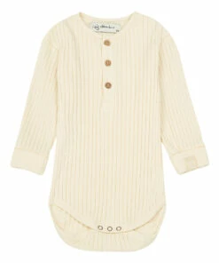 Bowie Organic Cotton Babygrow Ecru I Dig Denim Fashion Baby